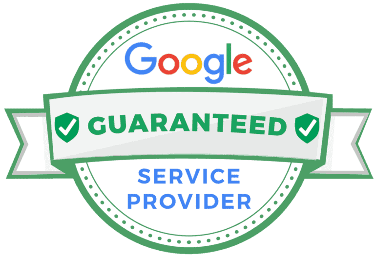 Google Guaranteed Service Provider Badge Google Guaranteed Service Provider circular badge with green ribbon banner and checkmarks.